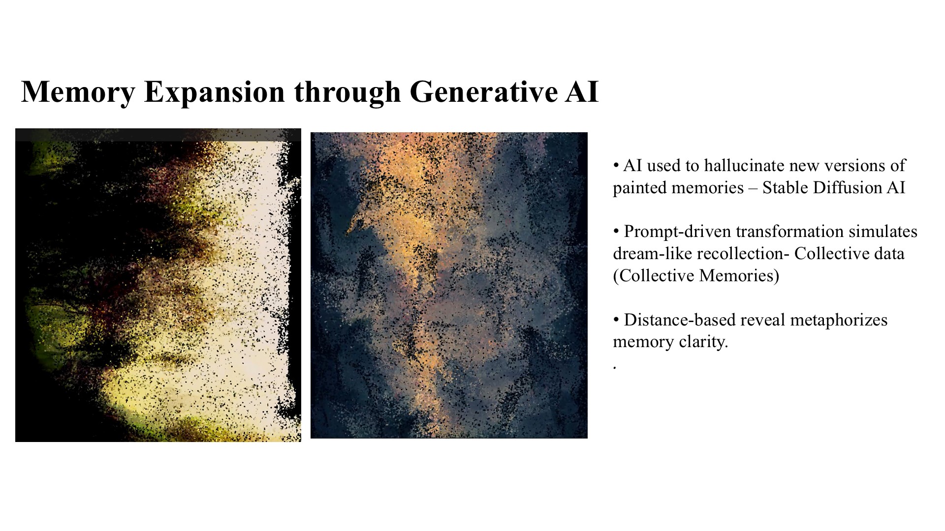 Two AI-generated memory variations side by side