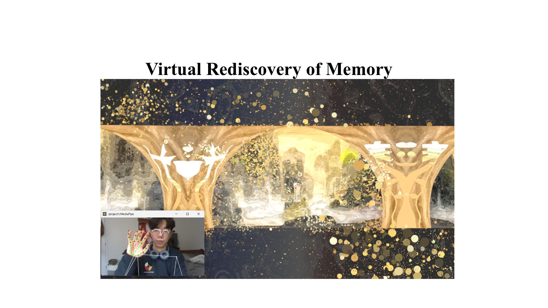 Hand gesture controlling projected memory layers