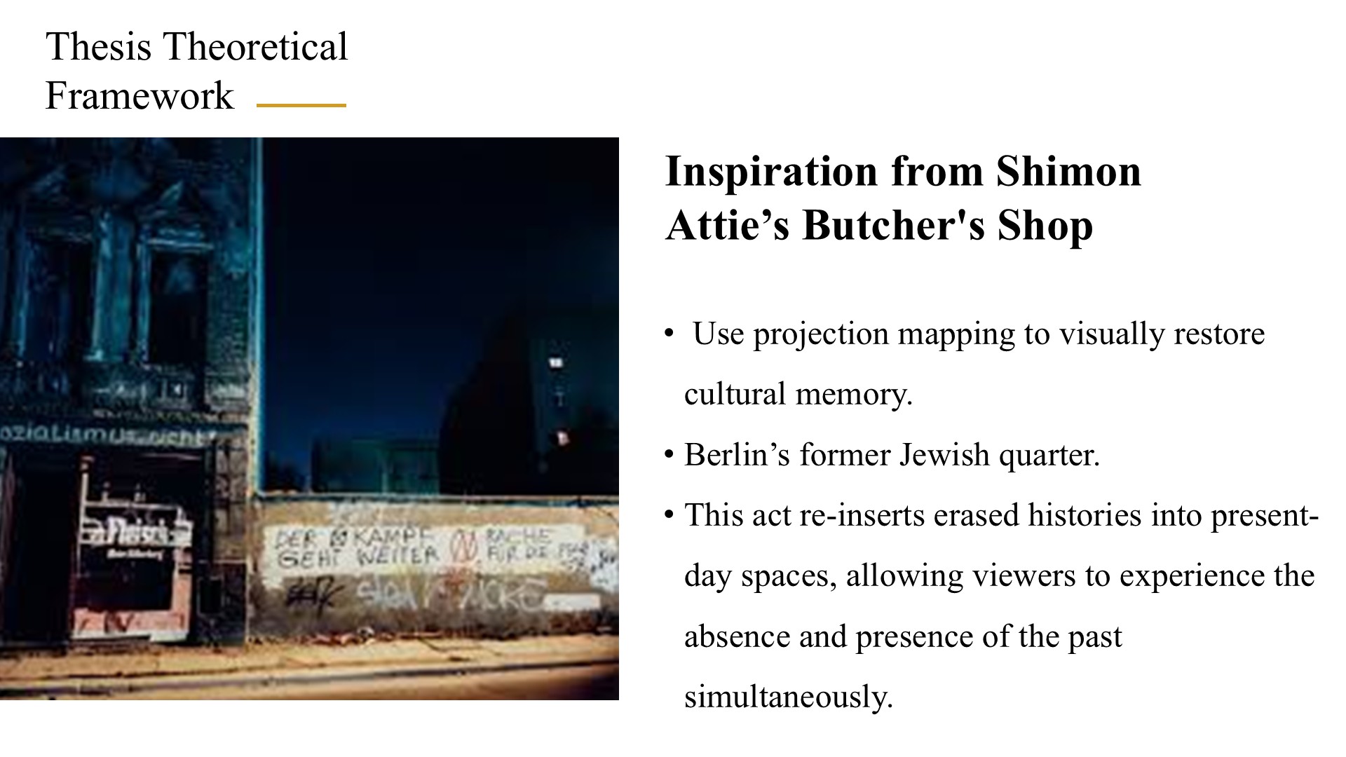 Shimon Attie projection mapping on Berlin building