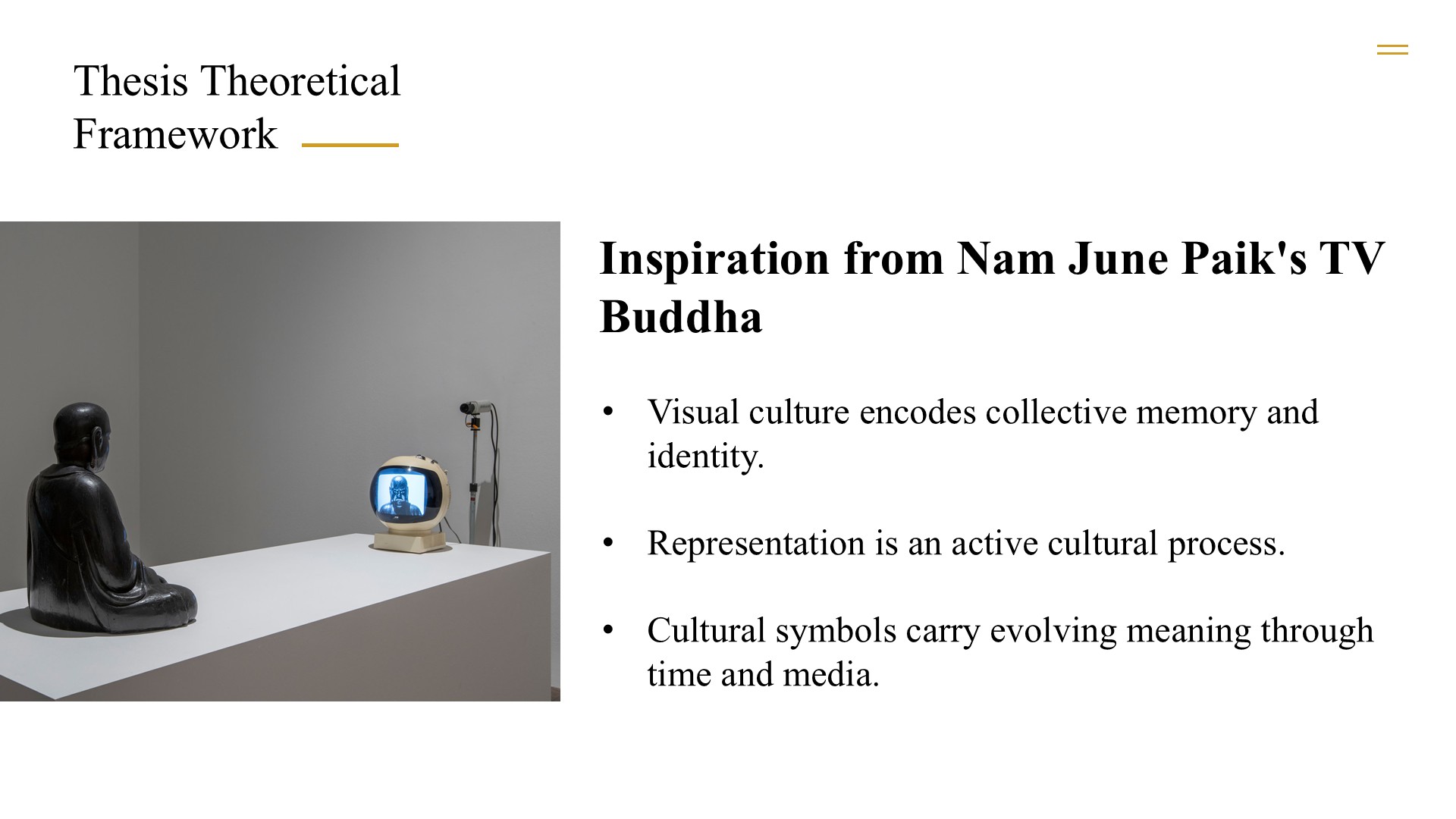 Nam June Paik TV Buddha installation reference